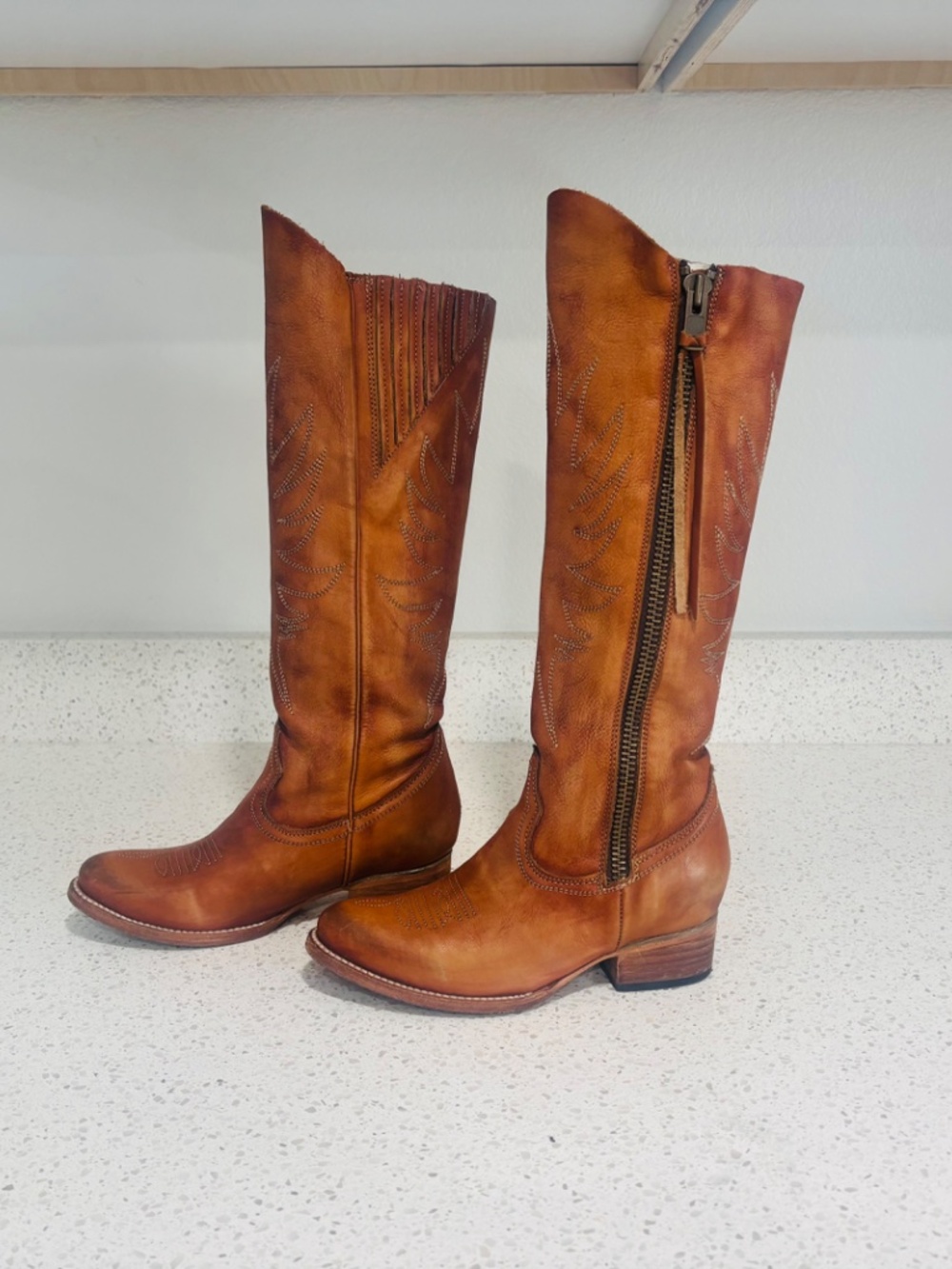 Freebird by Steven Whisper Tall  Leather Boots  SZ 7